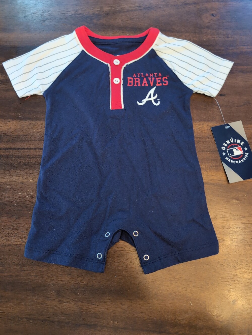 NWT Atlanta Beaves Infant Romper. Size 3-6 Months